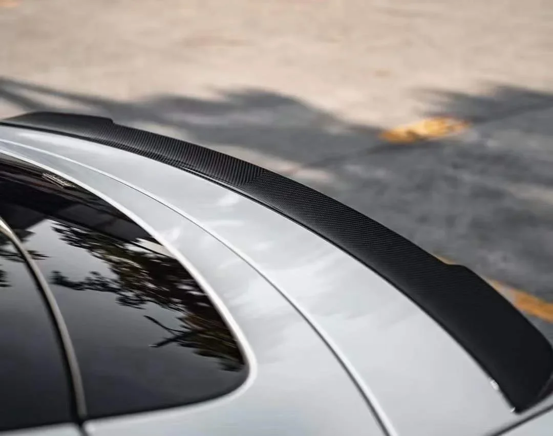 Auto Parts Body Kit Fiber Glass Rear Spoiler Fiber Glass Rear Wing Tail Spoiler for Taycan 2020 5