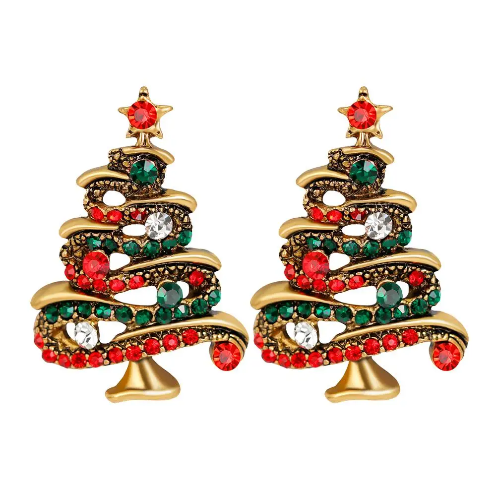

2 Pcs Christmas Tree Brooch Decorative Alloy Breastpin Women Gifts Halloween Costume Accessories Long Lasting Safe Christmas