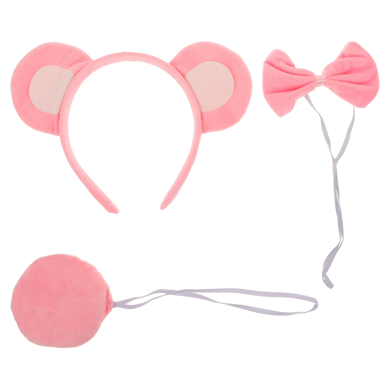 

Cartoon Bear Ears Hair Accessories Set 3 Pieces Pink Adult Headb Comfortable Material Secure Fit Versatile Use Everyday