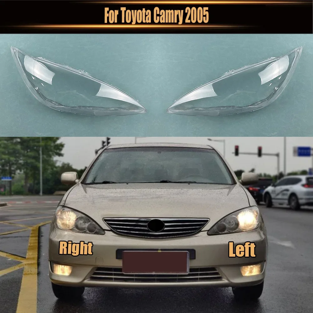 

For Toyota Camry 2005 Front Headlamp Lamp Cover Transparent Lampshades Headlights Shell Plexiglass Replace Original Lens
