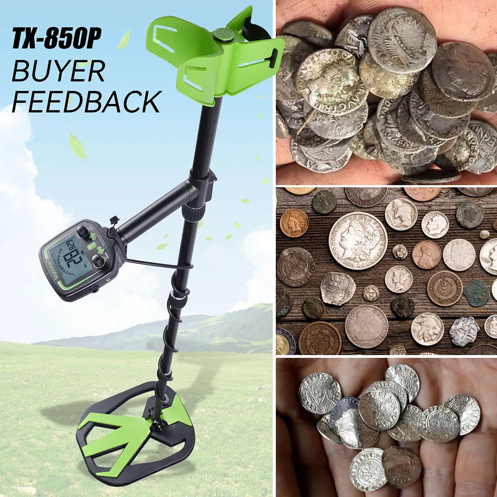 Imagem -02 - Subterrâneo Bobina Metal Detector Treasure Hunter Impermeável Ouro Pinpointer Alta Sensível Tx850p 11 Profissional