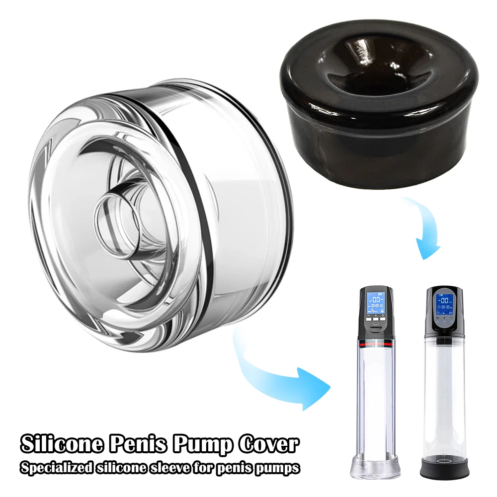 Silicone Sleeve Penis Pump Cylinder Ring Penis Extender Trainer Accessories Penis Erection Enlarger Exerciser Sex Toys For Men