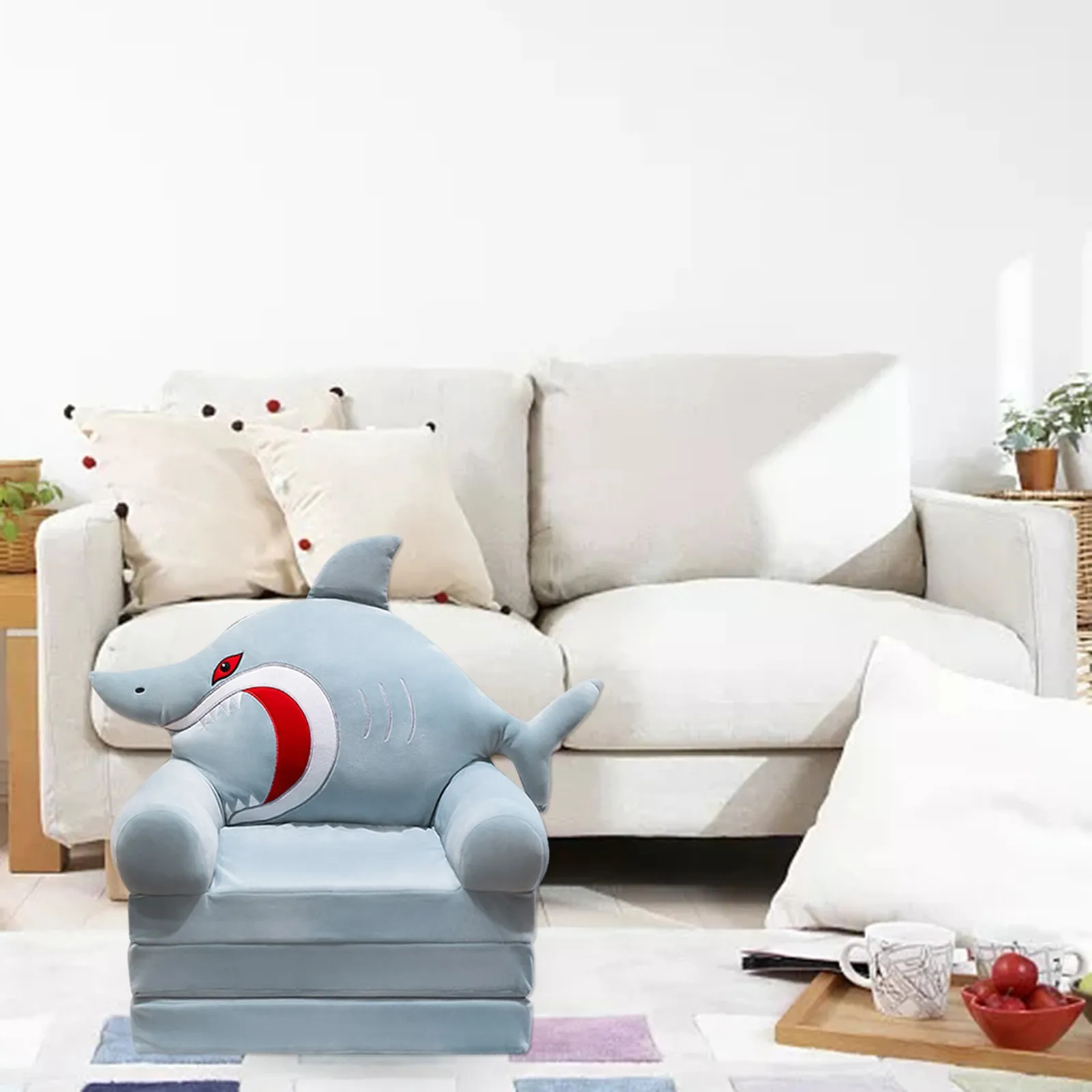 Children Sofa Cute Cartoon Lazy Sofa Plush Foldable Cushion Sofa Backrest Armchair 2 In 1 Without Liner Filler Fast Shipping