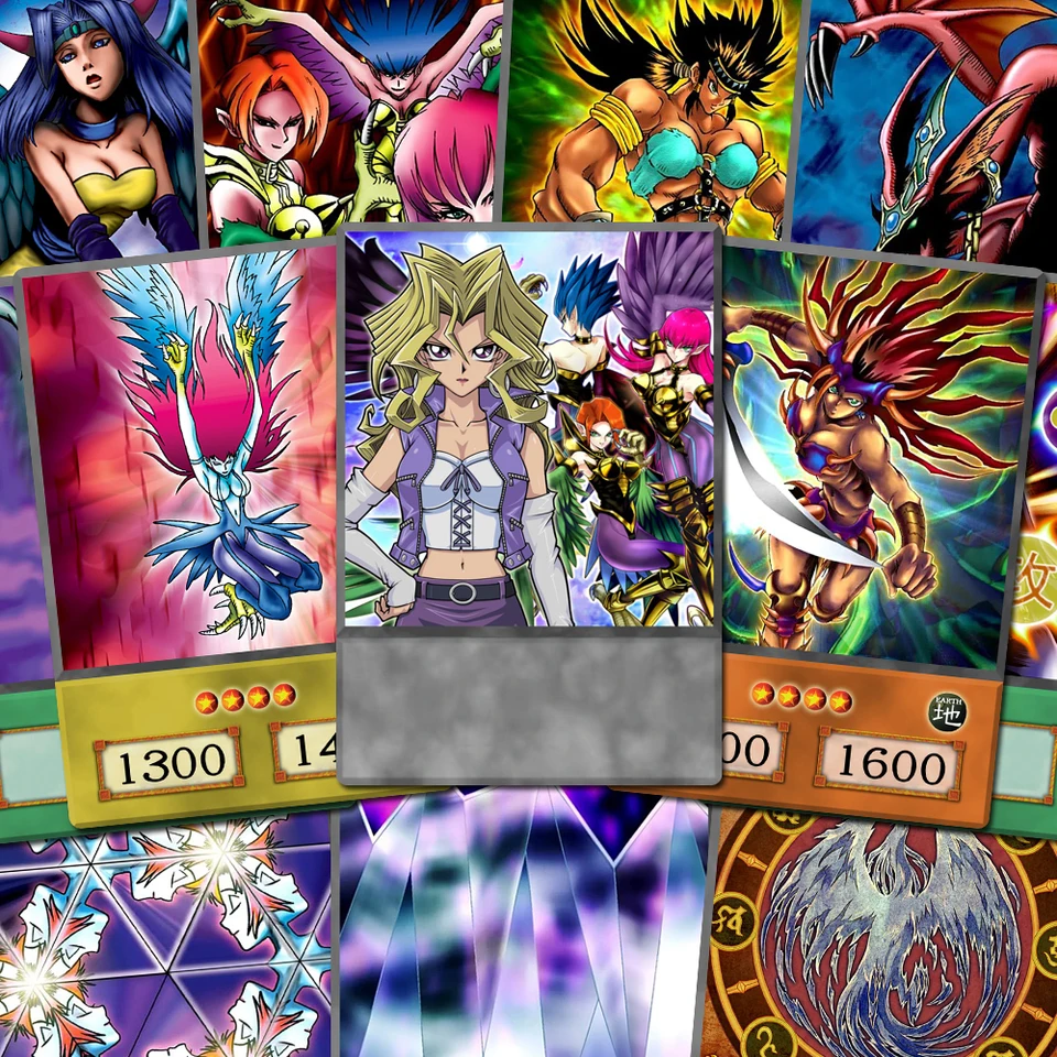 yugioh mai valentine deck 50pcs/set Mai Valentine Anime Deck Harpie Amazoness Duel Monsters Battle  City YGO Orica Paper Collection Cards