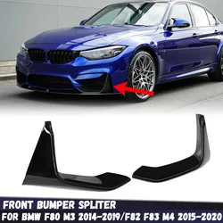 Car Front Side Spoiler Cover Fog Lamp Lower Splitter Lip For BMW F80 M3 2014-2019 F82 F83 M4 2015-2020 Front Bumper Splitters