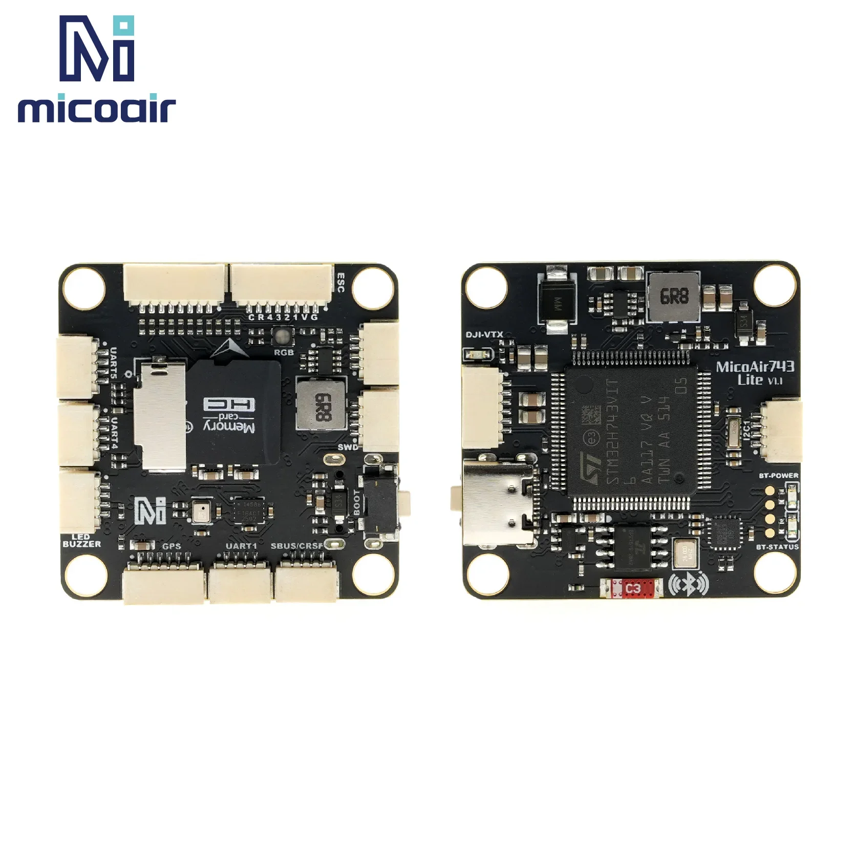 

MicoAir H743 Lite ICM45686 30.5×30.5 2-6S 50A Flight Stack BlueTooth Telemetry