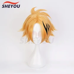 Anime Kaminari Denki Cosplay Wig Boku no Hero Academia Heat Resistant Hair Synthetic Cosplay Wigs + Wig Cap