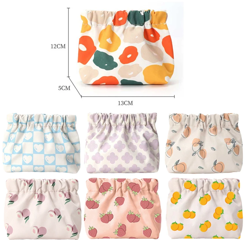 Ins Cosmetics Coin Wire Holder Poudres Sac, Portable, Écouteurs, Cartes, Rouge à lèvres, Sac de rangement, Fermeture automatique, EvaluTravel, Sac à bijoux