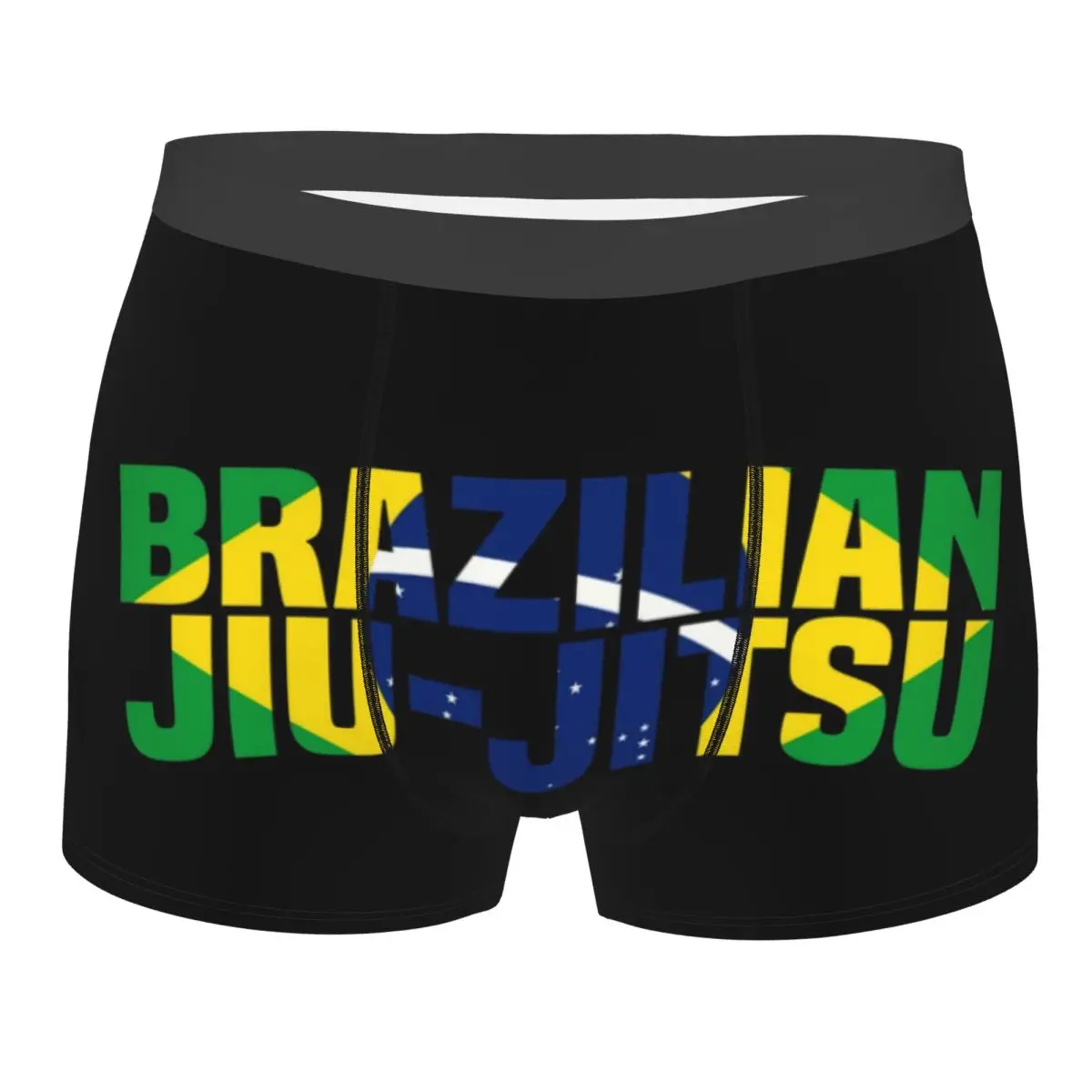 

Новинка: мужские трусы-боксеры с флагом Бразилии для бразильского джиу-джитсу (BJJ), эластичные трусы-брифы