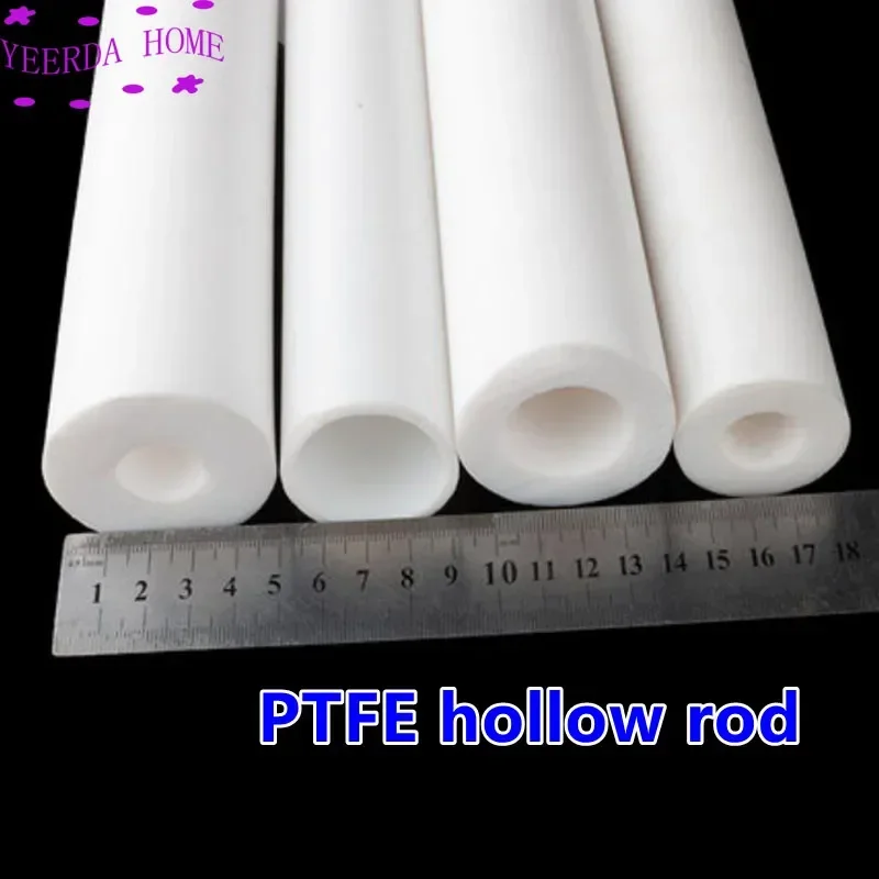 1PCS 50cm PTFE Hollow Rod, Non-Toxic White Teflon Sleeve Tube for DIY & Industrial, Corrosion Resistant