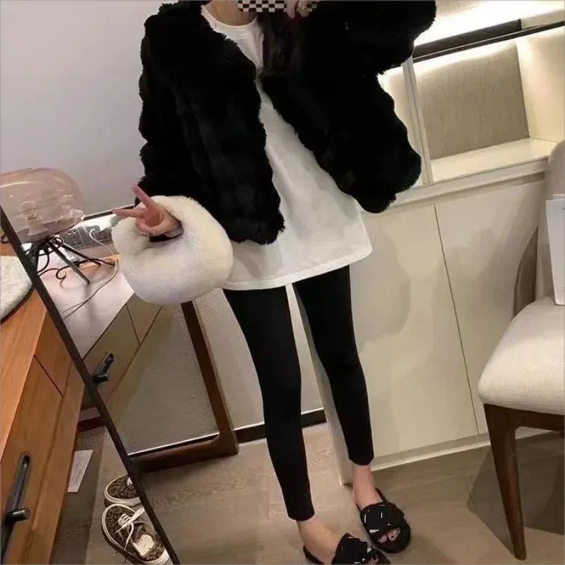 Women's faux fur coat winter warm coat Fashion high-quality imitation fox fur artificial fur coat women fluffy coat