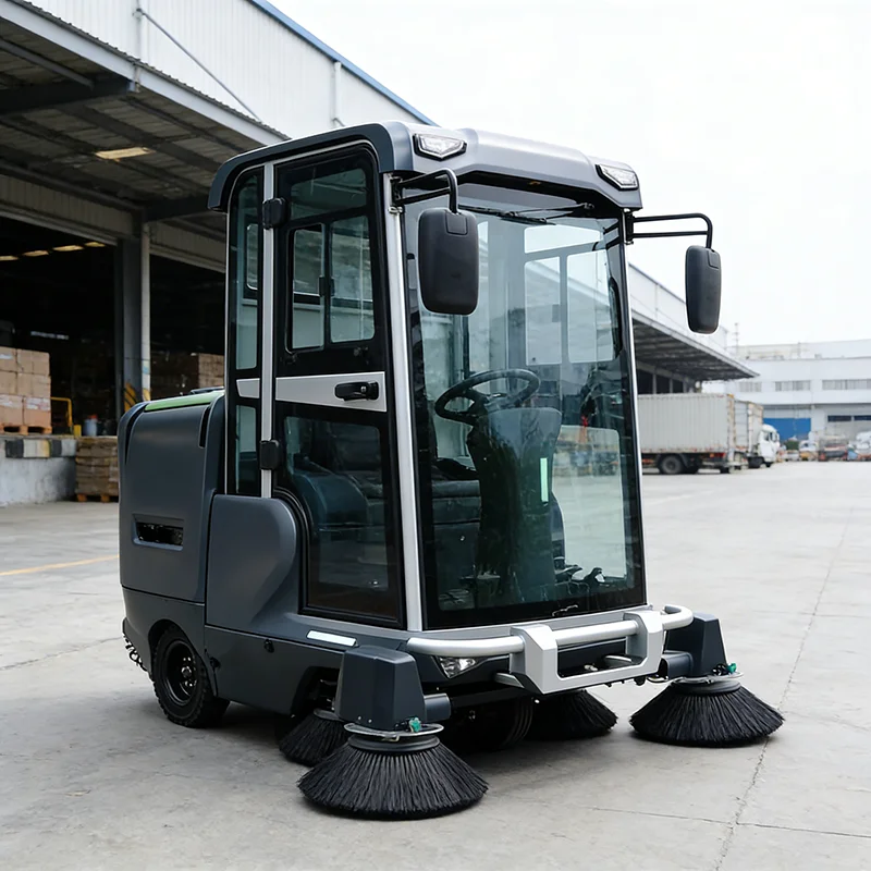 Mini balayeuse mécanique avec canon à brouillard pour une suppression efficace de la poussière sur les rues urbaines