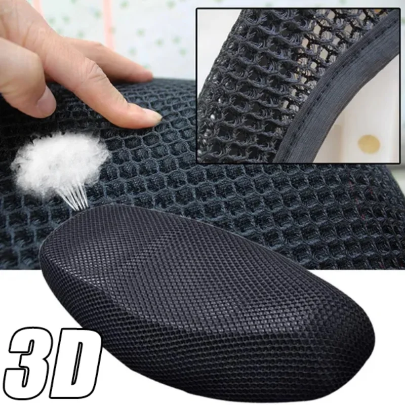 

Electric Motorcycle Seat Cover 3D Honeycomb Mesh Breathable Seat Cushion Universal Summer Heat Insulation Sun Protection Pad