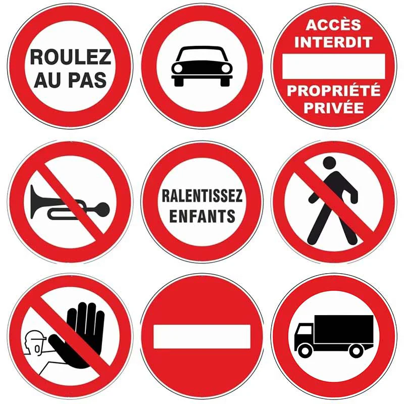 

Traffic Safety Warning Signs Car Sticker Vinyl Decal Waterproof Rear Window Motorcycle Camper Bumper Truck Decoration TM417