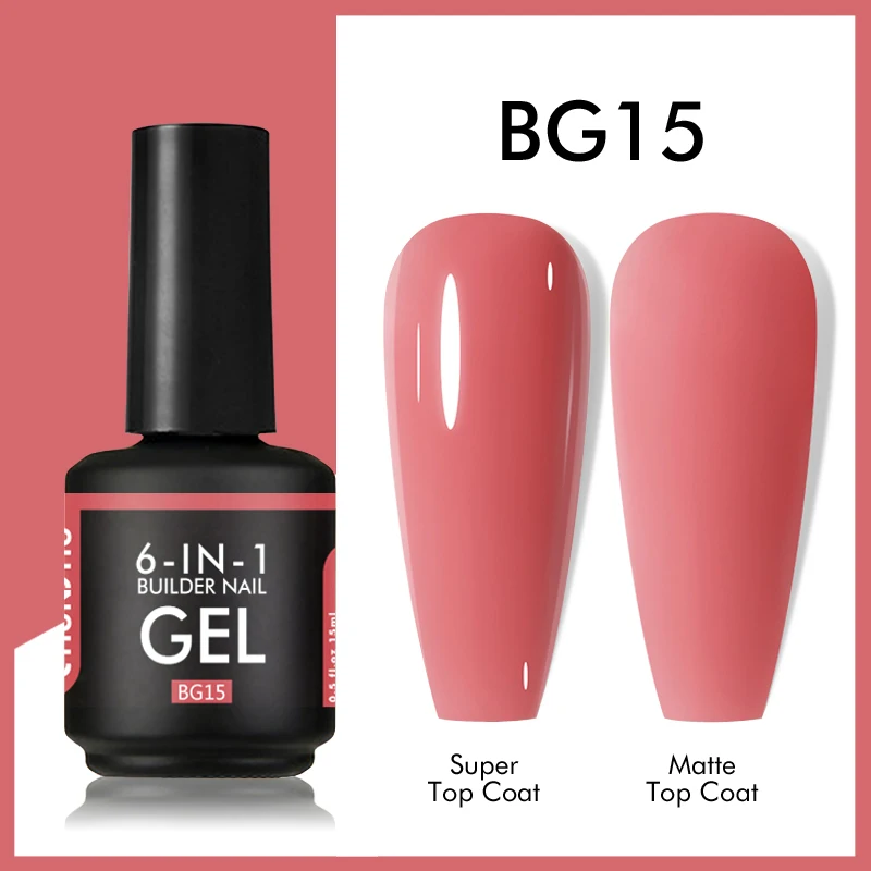 CHUNSHU TPO Gratis 6 IN 1 Uitbreiding UV Gel Polish In Een fles Builder Nagelgel Rubberen Basislaag Semi Permanente Nagels Art 15 ML