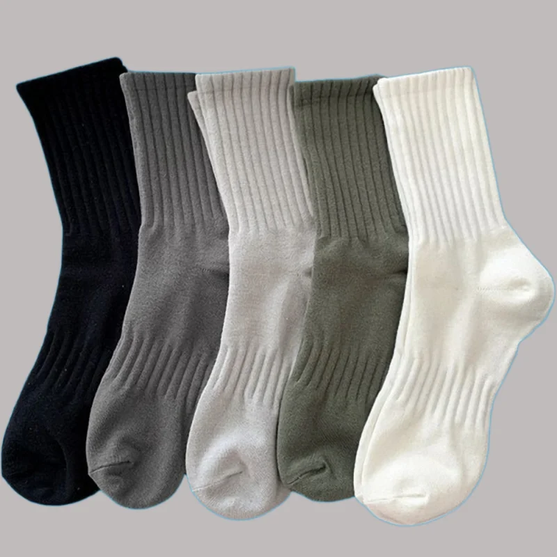 

5/10 Pairs Deodorant Sweat-absorbent Breathable Sports Trendy Socks Winter Men's Black And White Autumn And Winter Casual Socks