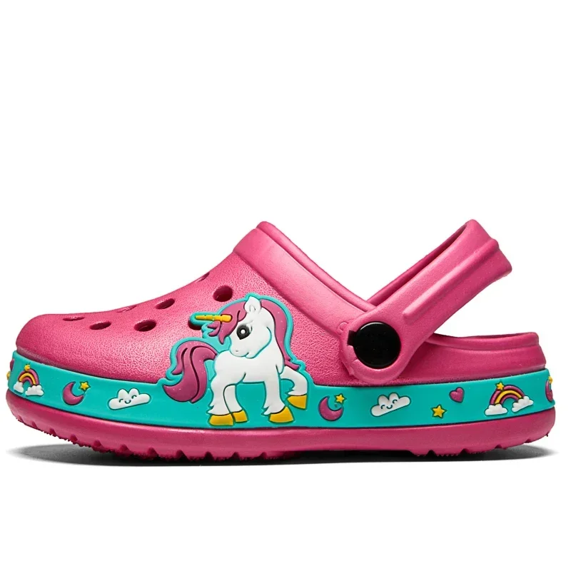 NONE Kinder Schuhe Baby Jungen Hausschuhe Cartoon Bagger Druck Clogs Sommer Atmungsaktive Weiche Indoor Sport Jungen Hausschuhe 3
