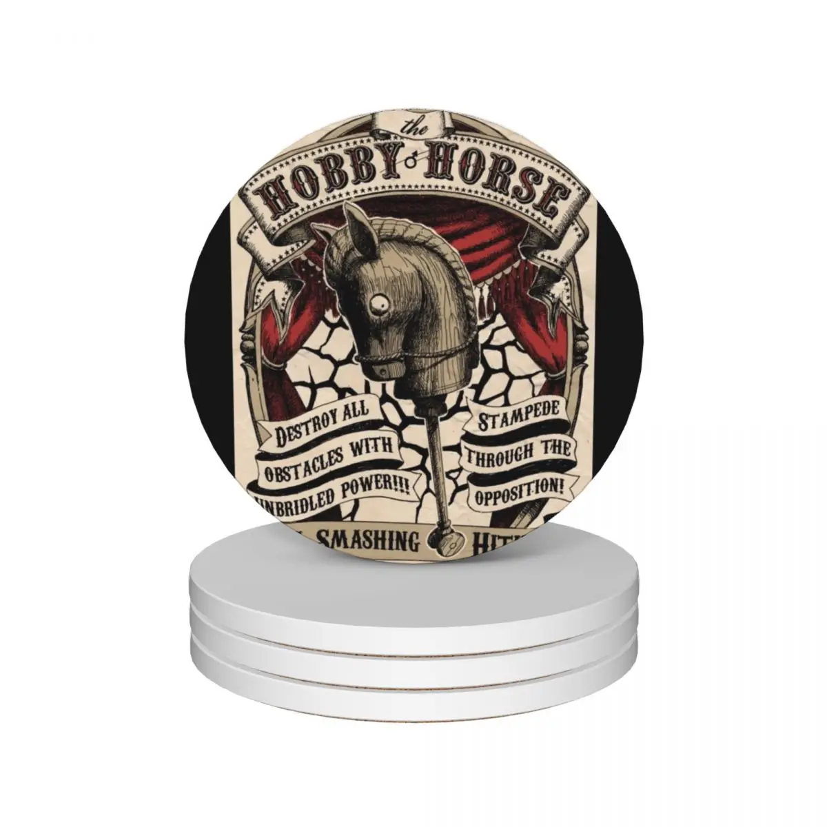 Alice Madness Returns's Hobby Horse Ceramic Coasters (Set of 4) bulk teapot mat funny Coasters