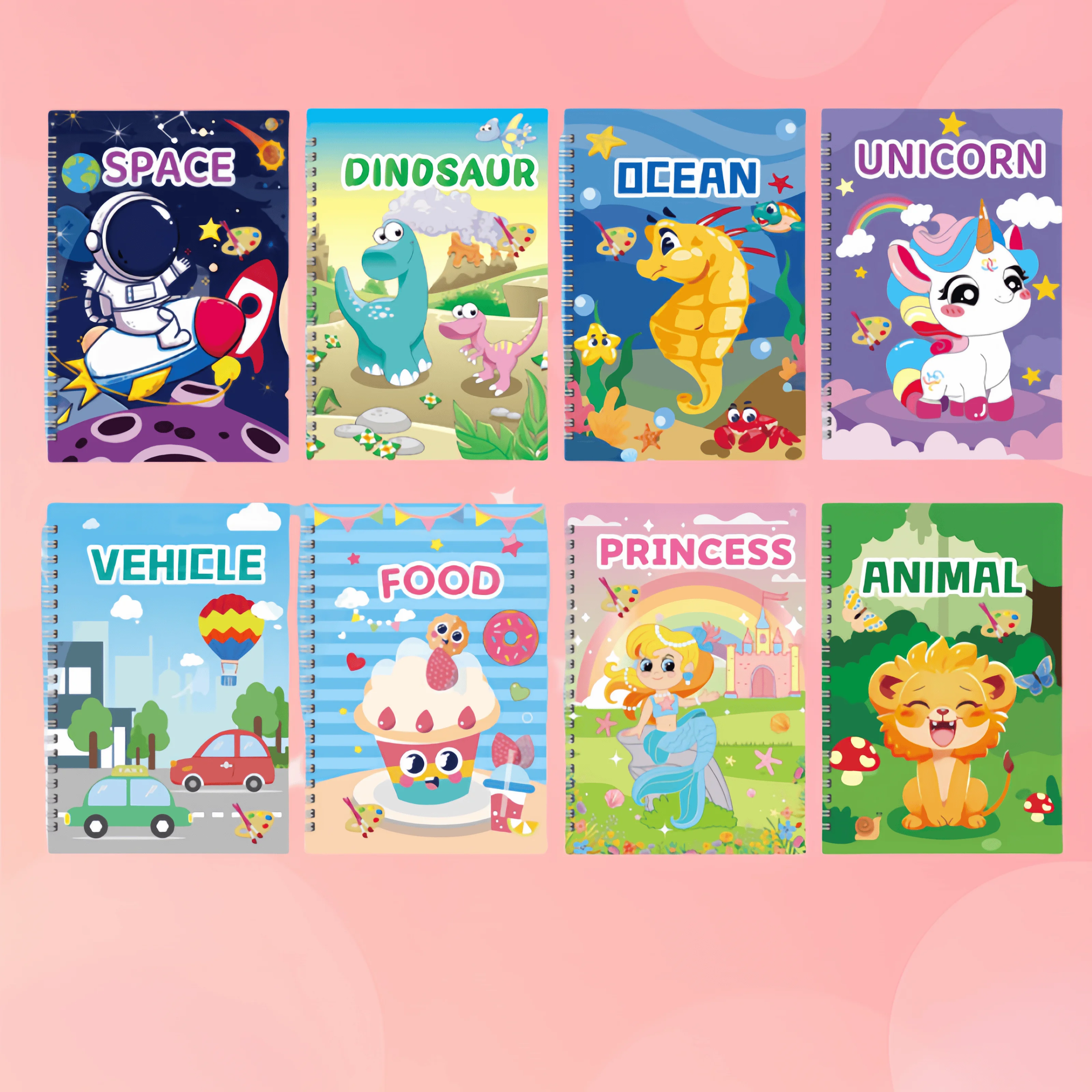 Watercolor Coloring Books for Toddlers and Children: Comes with Built - in Pigments, Animal - themed Coloring Books, Water - act