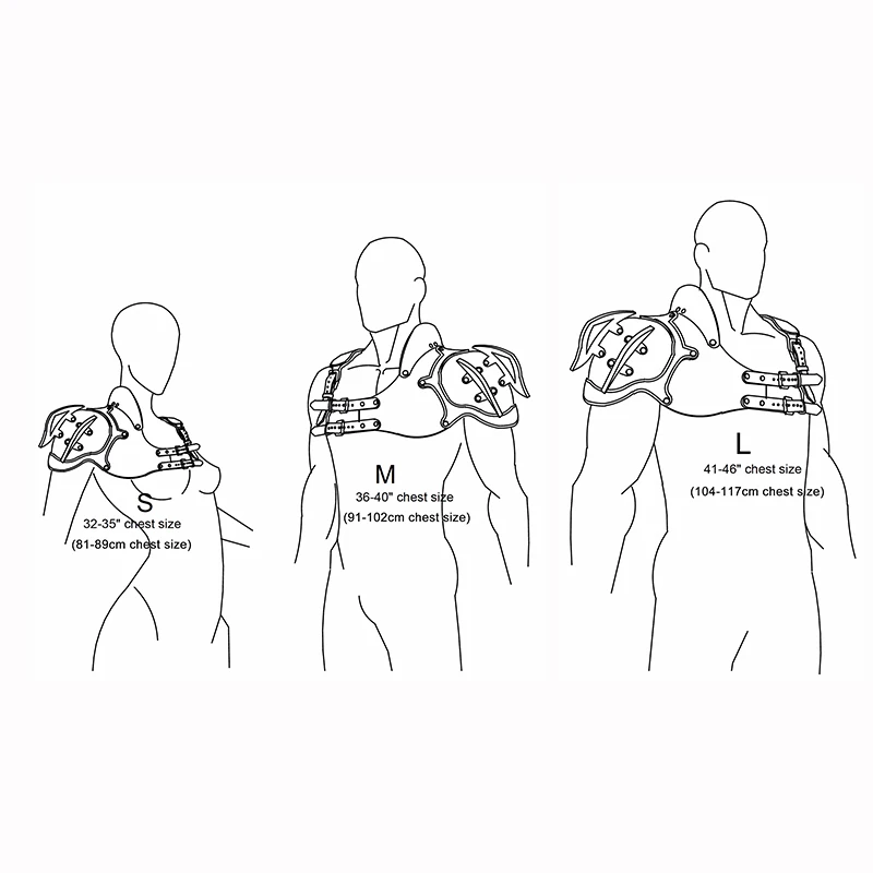 القرون الوسطى Steampunk جلد الساموراي الرجعية الكتف درع الروماني المصارع بولدرونز فايكنغ فارس المحارب تأثيري حلي للرجال