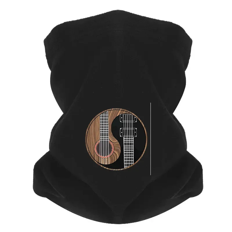 Yin Yang Music Instruments Design Men Outdoor Scarf Mask Neck Gaiter Hat Women cap Headgear Windproof Keep Warm Winter Multifunc