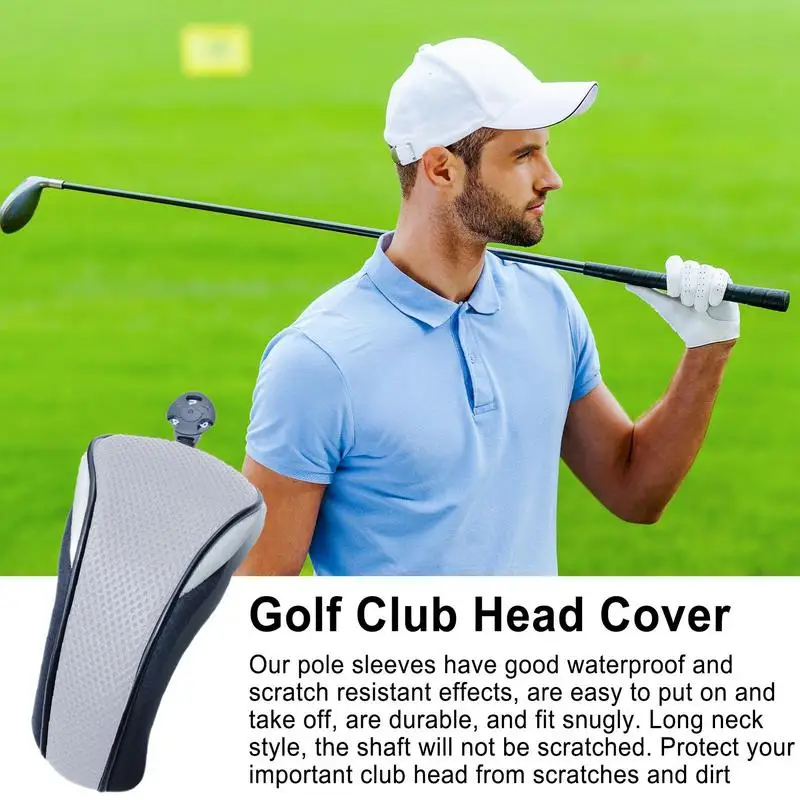 Golf Head Covers Portable Driver Head Covers Golf Accessories Hybrid Club Covers Fairway Head Covers Wood Headcovers For Men