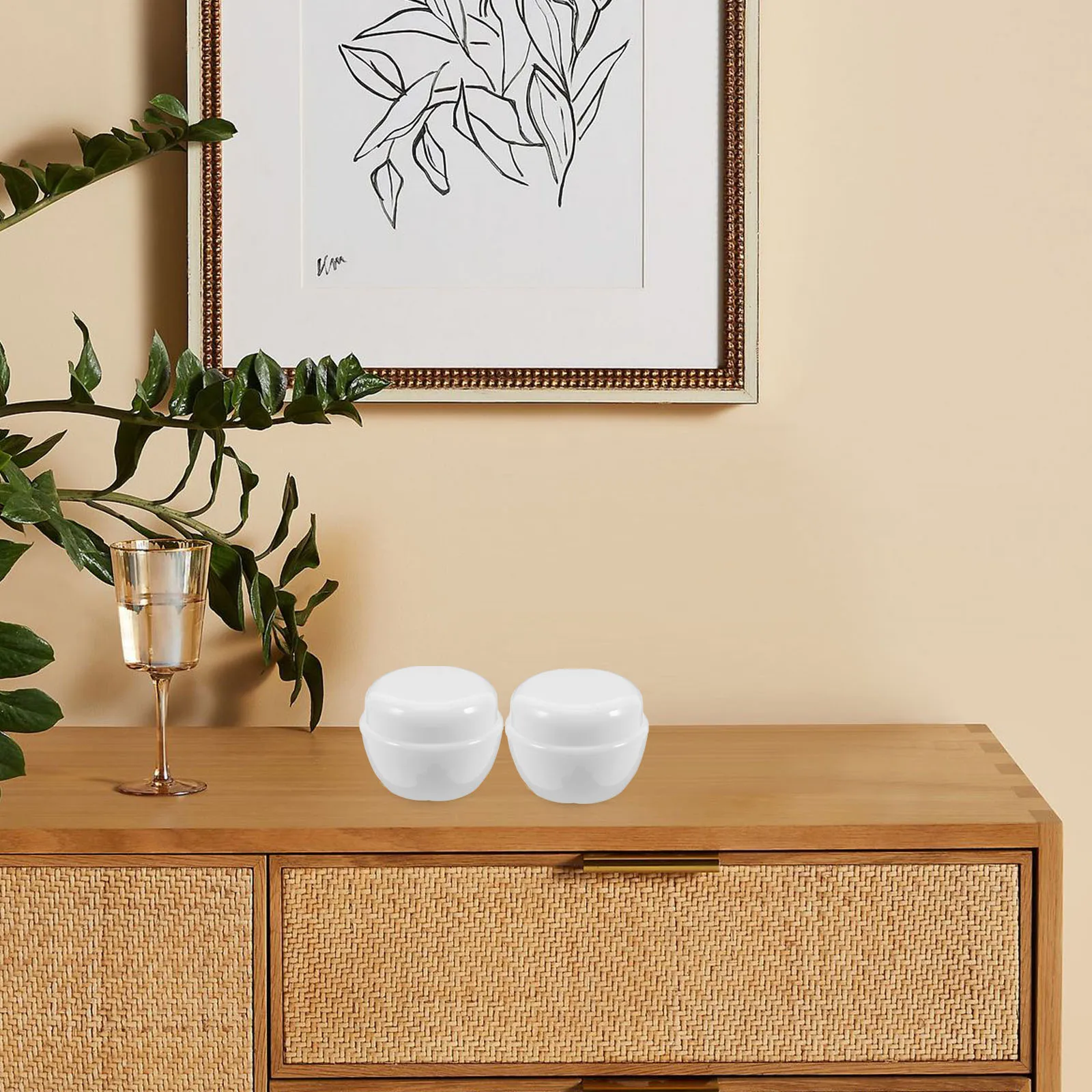 

12Pcs Cream Containers Small Plastic Jars Airtight Lids Travel Cream Lotion Empty Containers Jar Multipurpose