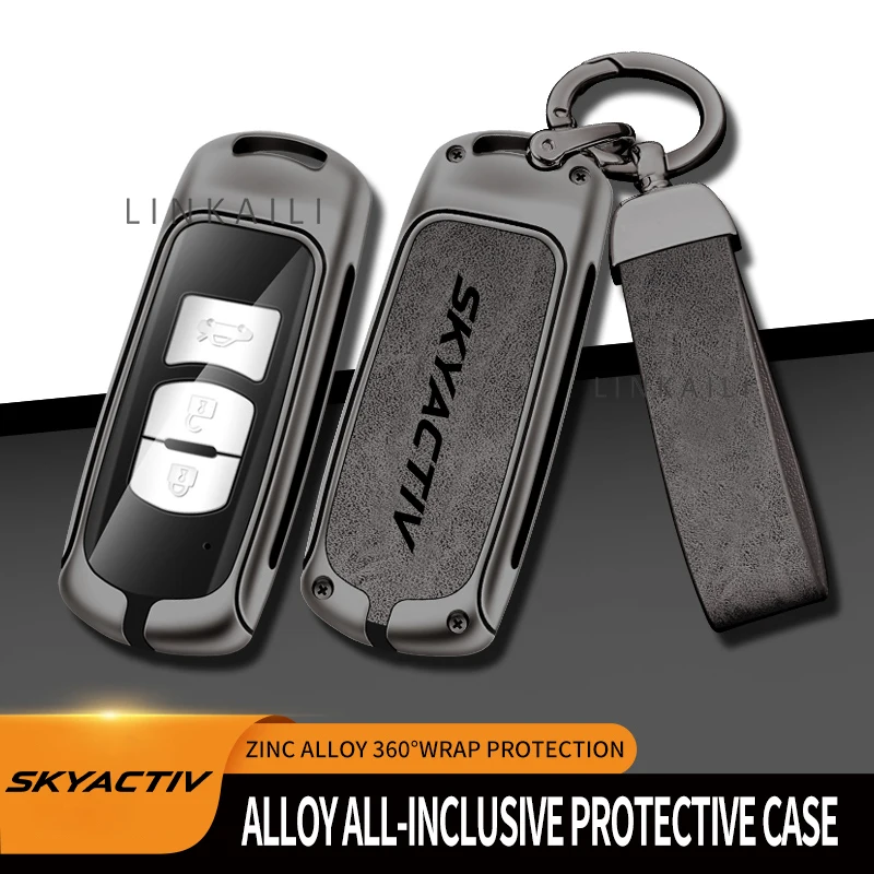 

Zinc alloy car key case for Mazda Skyactiv 3 2 6 CX3 CX5 CX30 CX8 CX9 MX5 Premium key case for Mazda SKYACTIV key cover