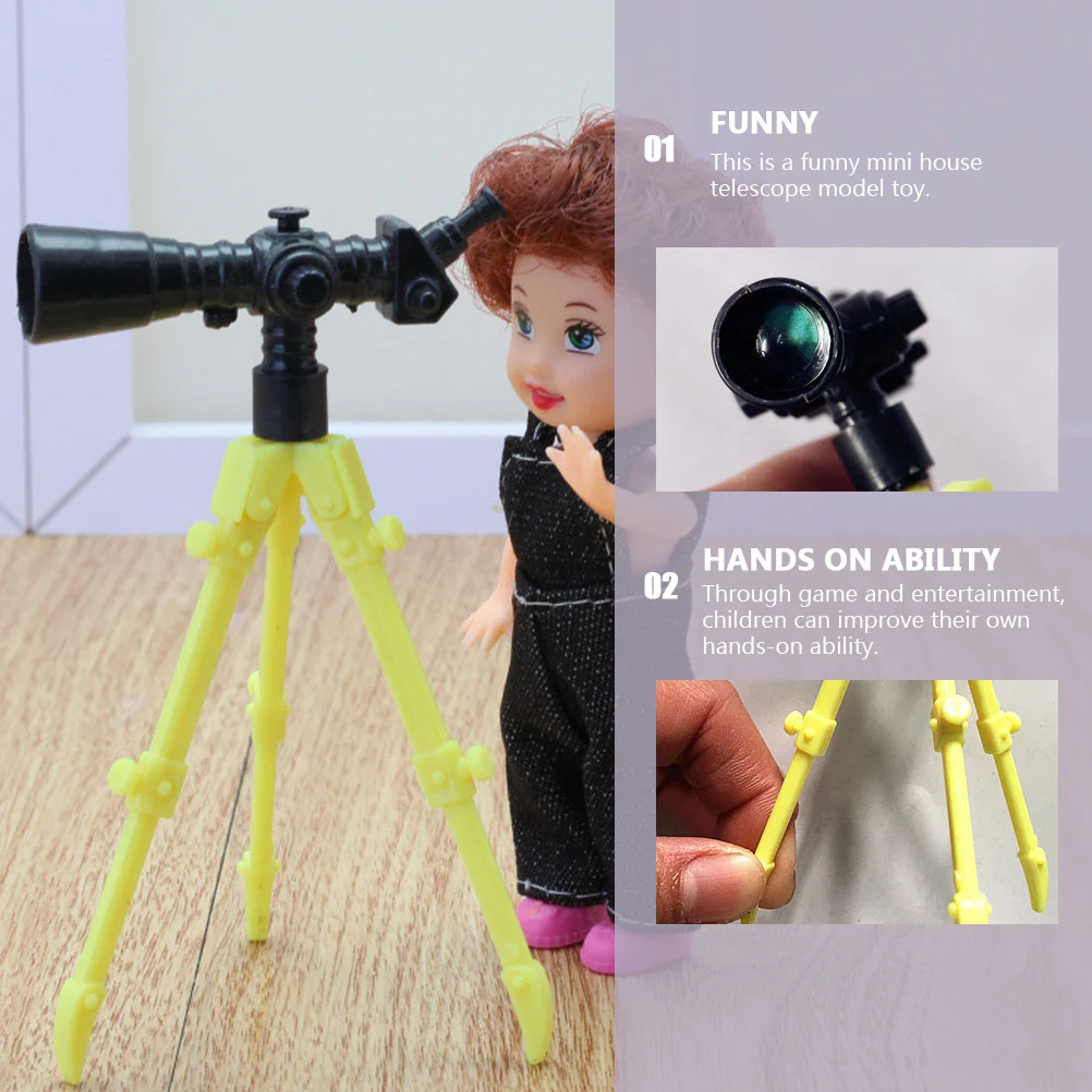 12 Pcs Educational Science Toy Mini Telescope DIY Scene Model Dollhouse Accessories Plastic