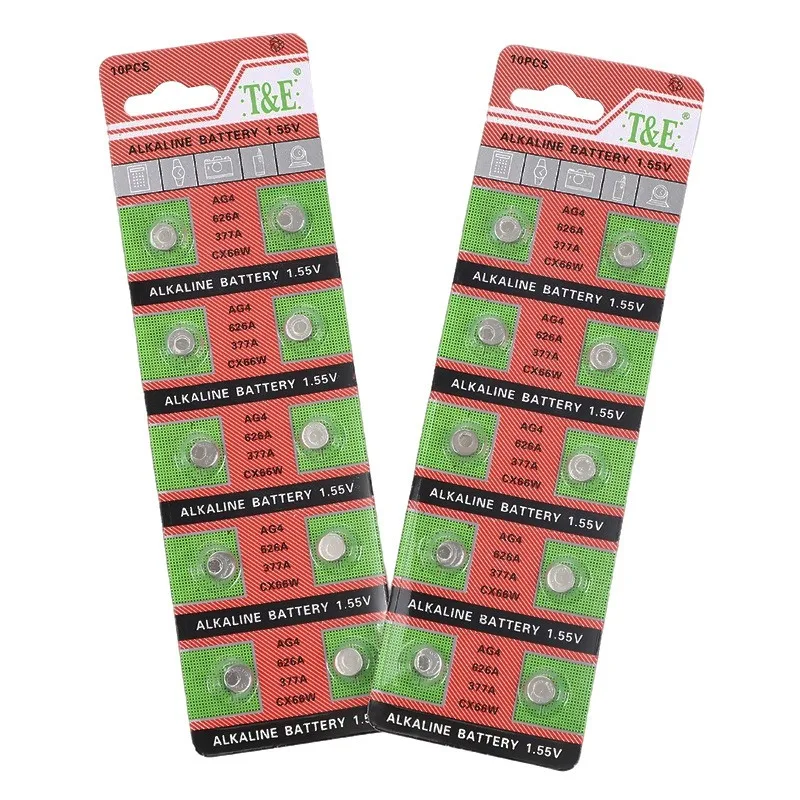 AG4 LR626 377 Alkaline Button Cell Battery 1.55V SR626SW 377A CX66W Button Cell Coin  Battery For Watch Toys Clock