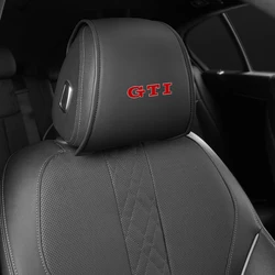 2PCS Leather Car Seat Headrest Protective Cover Accessories For Volkswagen VW Golf 6 7 GTI Tiguan Passat B6 B7 CC MK5 MK6 Polo