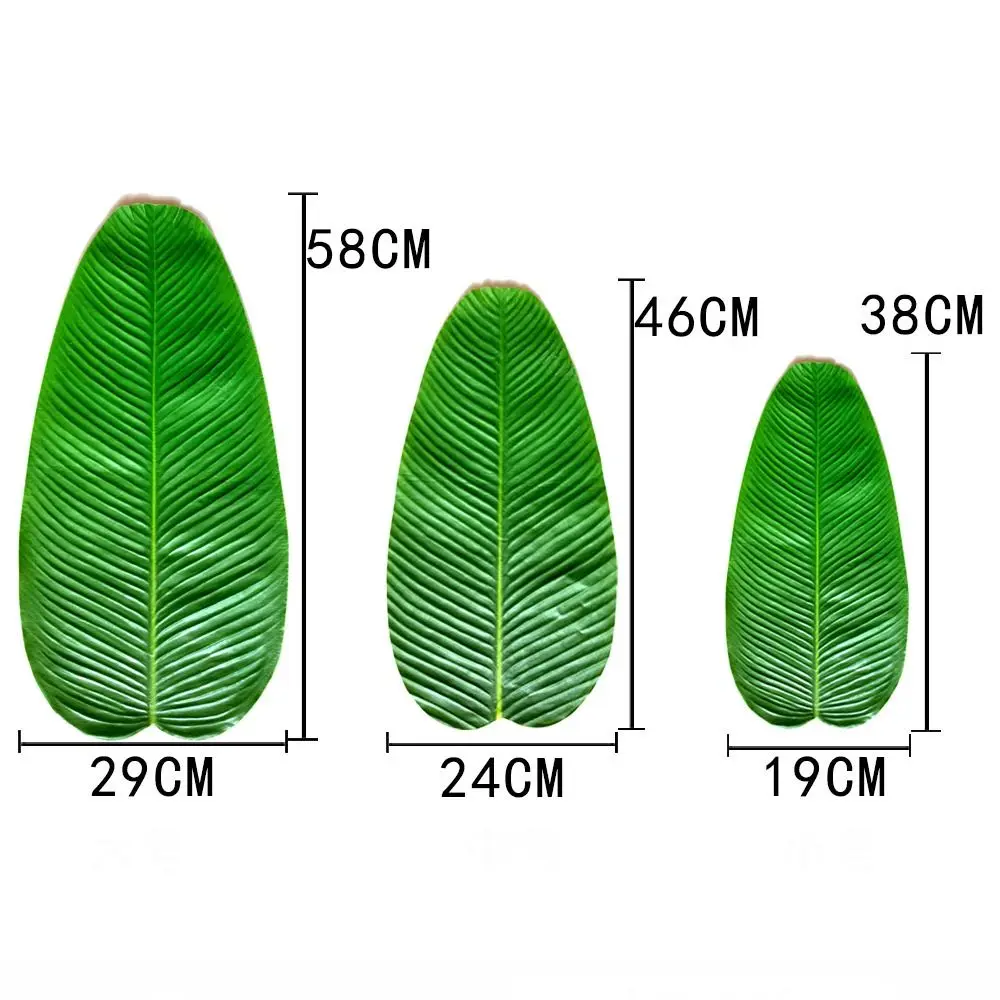 1Pcs Heat Resistant Artificial Banana Leaf Coasters Decor Simulation Table Mats Home Garden Kitchen Placemats view 6