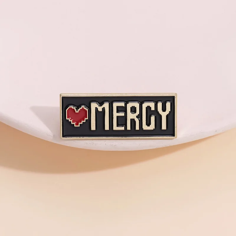 Mercy Badge Undertale Game Enamel Pin Creativity Cartoon Decorative Brooches Collar Lapel Badge Fashion Jewelry Accessories Gift