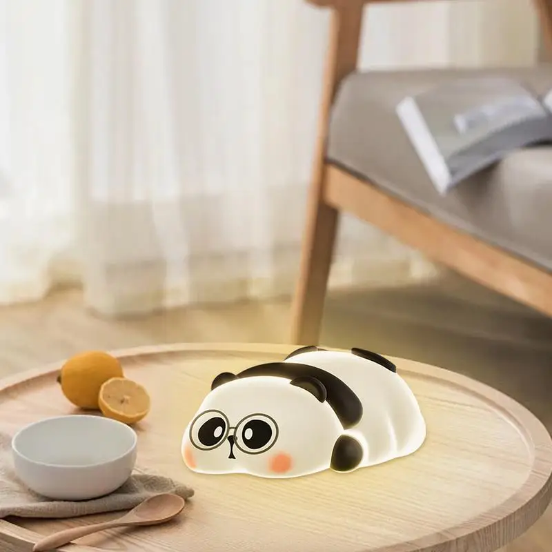 Panda Night Light LED Panda บรรยากาศโคมไฟ USB ชาร์จห้องนอน Night Light Ambient Night Light สําหรับห้องเด็กเดสก์ท็อปเคาน์เตอร์