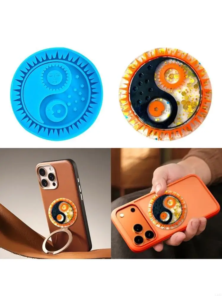  Portable Silicone Phone Holder Mould With Bagua Pattern For Projects