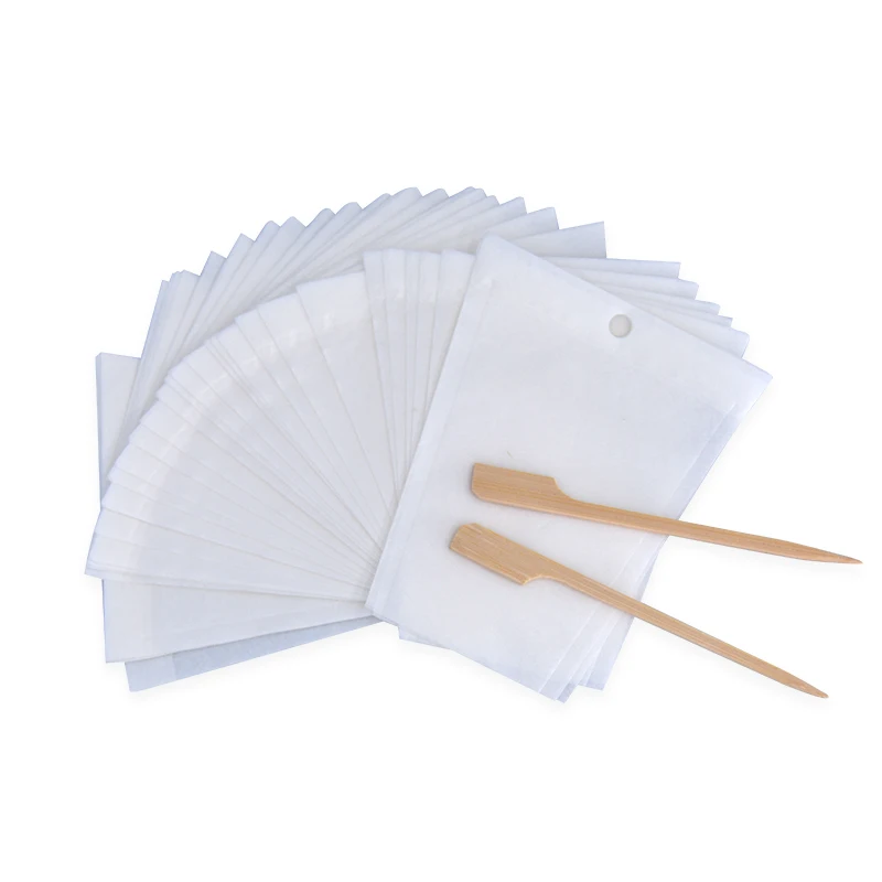 Yireen's 80 X 100mm Wood Pulp Paper Filter Bags (10,000pcs) With Hole For Tea Set Infuser Matched Tea Sticks