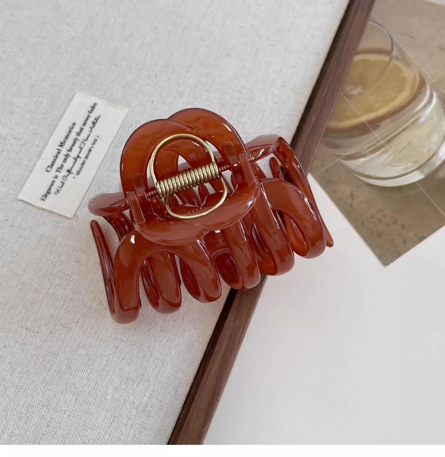 Vintage-Design, Kürbis-Haarklammer für Damen, Kopfbedeckung, Hai-Clip, Stirnband, Haarnadel, geeignet für den täglichen Gebrauch, Haar-Accessoires – Detail 7