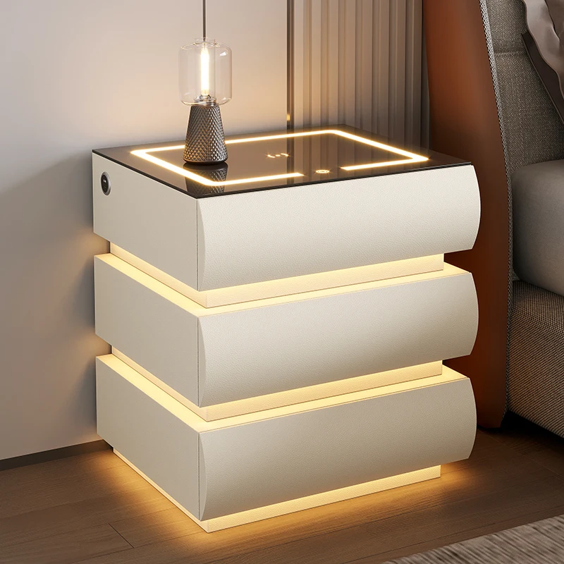 Smart Schlafzimmer Nachttisch Mobile Schränke Schubladen Luxus Nachttisch Lagerung Weiß Organizer Mesitas De Noche Home Möbel