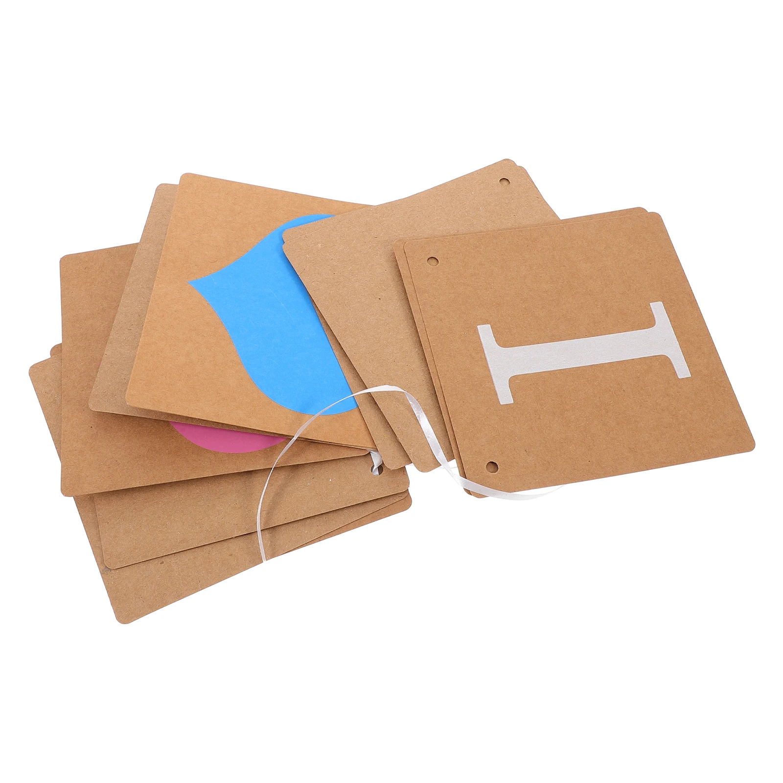 

Gender Reveal Flag Garland Kraft Paper Baby Shower Banner Boy Girl Announcement Sign Reusable Party Decoration Heart