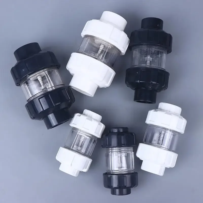 Single Unit Anti-Siphon Aquarium Valve; Transparent 20/25/32mm Fish Tank Check Valve