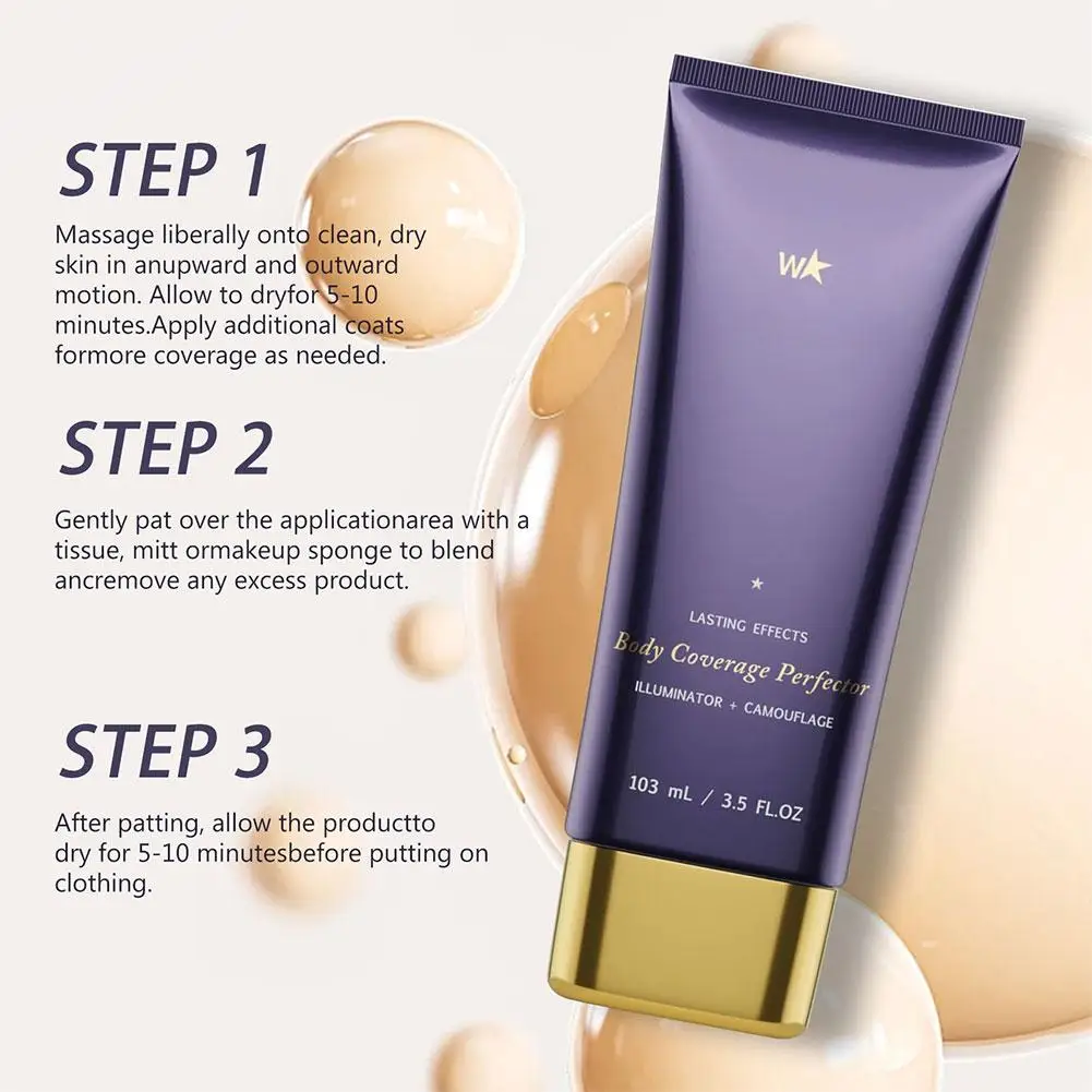Beauty Body Coverage Perfector–Waterproof Leg & Body Makeup-Concealer For Scars, Spots, Veins, Tattoos and More Blend Cosmetics