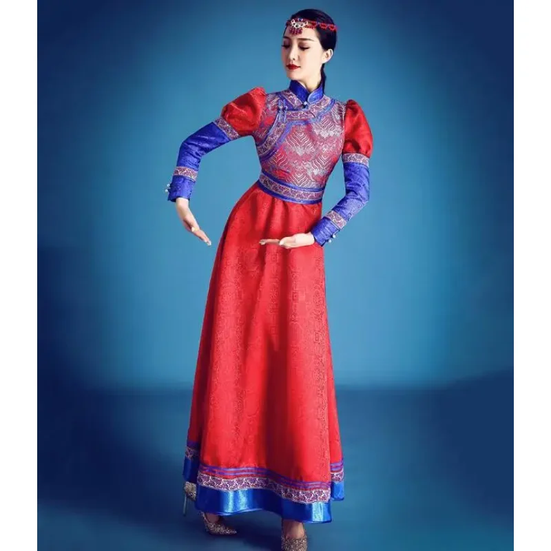 

Chinese Mongolian Dress Women Spring Dance Perform Classical Ethnic style