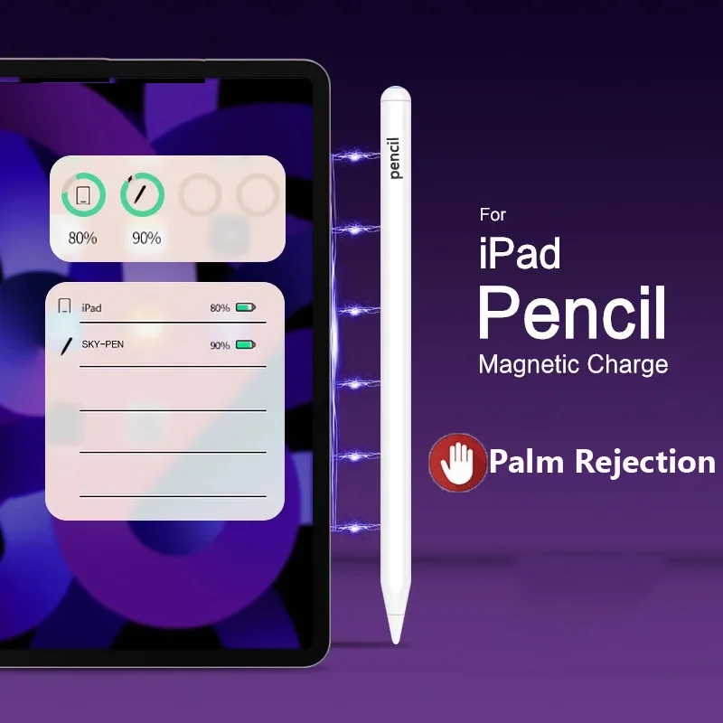 

Tilt Control and Palm-Rejection for IPad Pro 12.9 2023 2022 20-18 Pro 11 Air 3 4 5 Mini 6 Magnetic Wireless Charging Stylus Pen