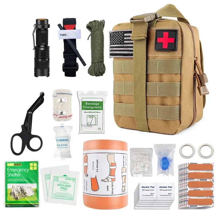 Ifak-bolsas de Trauma para caza al aire libre, Kit de primeros auxilios médico de emergencia Molle a prueba de agua, mochilas médicas tácticas, bolsas medianas