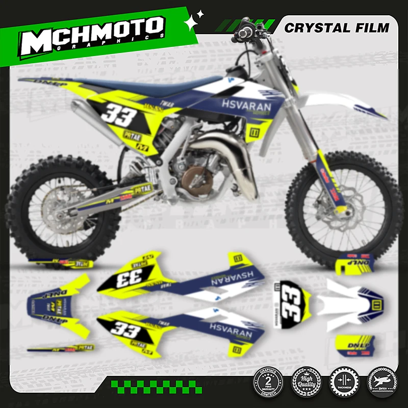 

MCHMFG MOTOR Graphic Stickers Decal Kits For Husqvarna 2016 2017 2018 2019 2020 2021 2022 2023 TC65 TC65 006