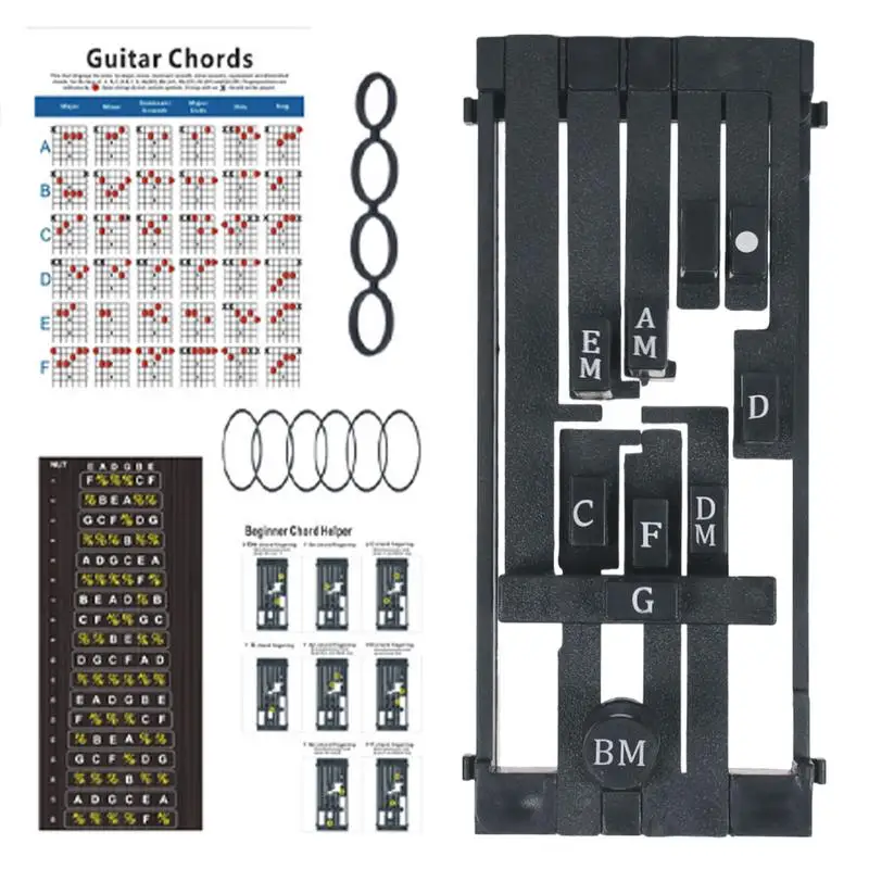 Guitar Aid Assisted Tool Guitar Fingertip Protector Easy To Apply Teaching Practice Aid With Chart For Acoustic Guitars Kids