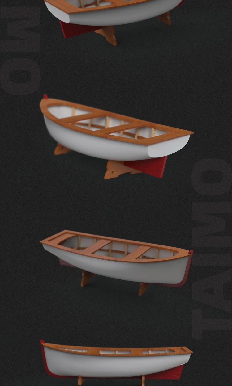 Mini Wooden Afro Liferaft DIY Handmade Kit Ship Model Toy Mahogany Canoe Model Toy Gift Lifeboat Ornaments Small Ship Model Kit
