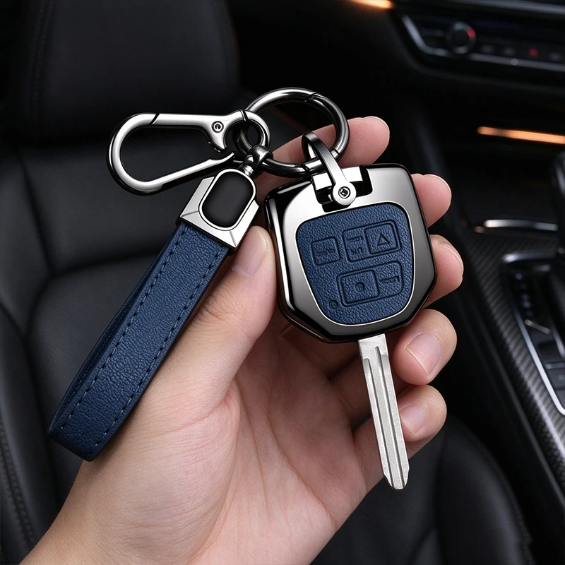 Metal Car Key Case Cover Holder For Toyota FJ Cruiser Land 2008-2014 Yaris Echo For Lexus ES GS LS IS RX SC LX RX400h Shell