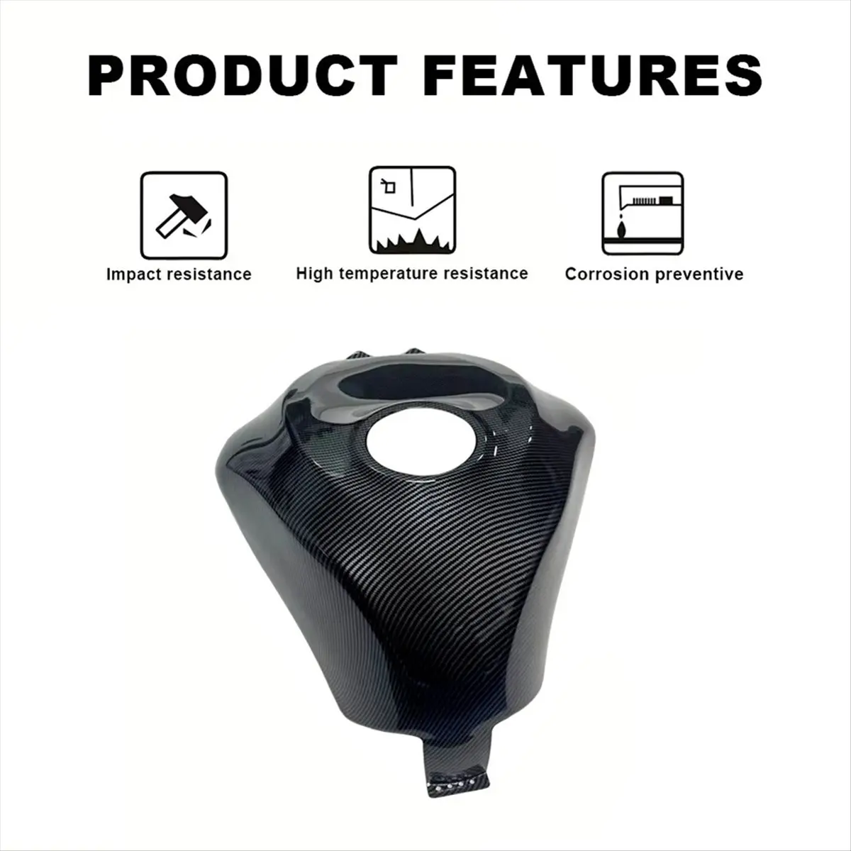【~ NEW BABQ】Motorcycle Tank Cap Cover Trim for -6R -636 2009-2019 Accessories Carbon Fiber
