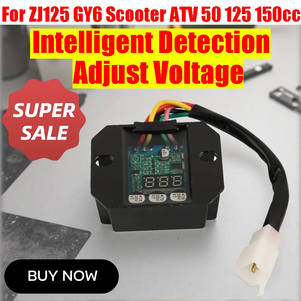 Motorcycle Intelligent Detection Automatic Adjust Voltage 5 Wire Voltage Regulator Rectifier For ZJ125 ZJ 125 GY6 Scooter ATV 50